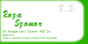 roza szomor business card